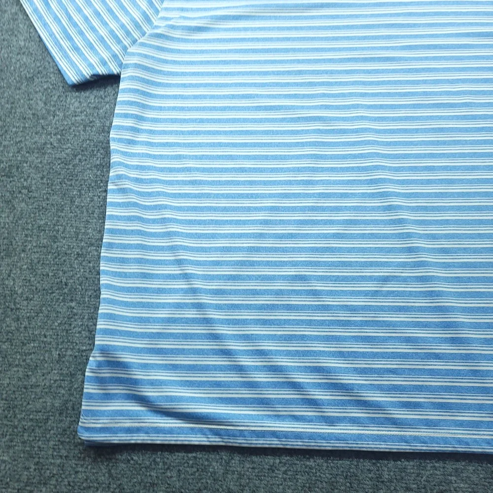 Nike Golf Dri-FIT Blue White Striped Polo Shirt XL BV0269-402 Mens Standard Fit